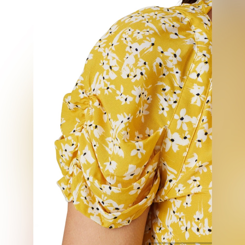 Wish Yellow Asymmetrical Ruffled Sundress - Picture 4 of 8